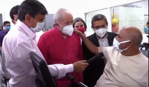 Lula visita centro de recuperação de vítimas da Covid-19